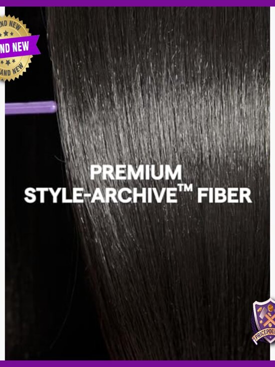 Straight Layered Glueless HD Lace Wig Premium Fiber Blowout Style main image 6